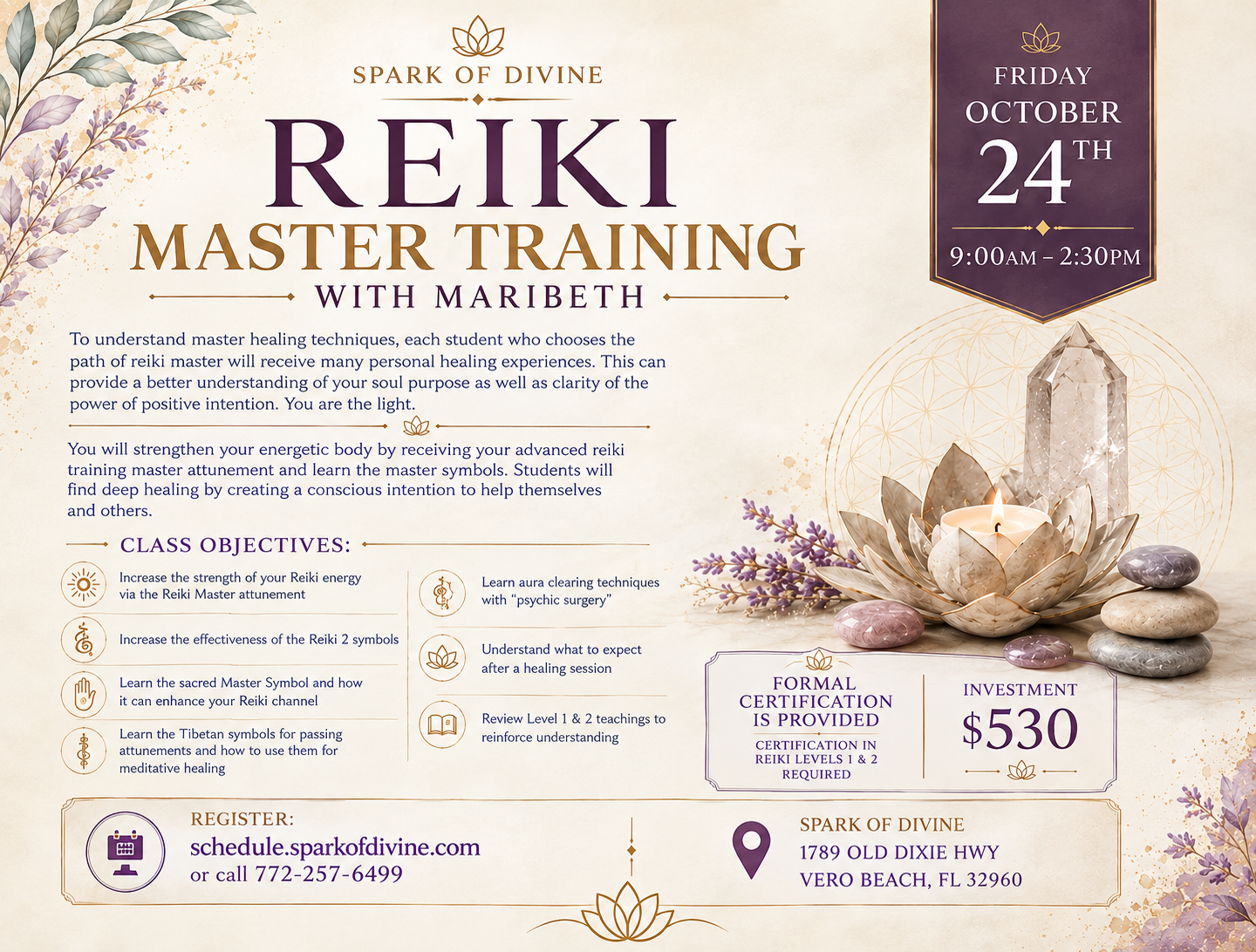 Reiki Master Training Wellness Flyer